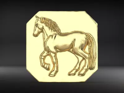 horse pendant  3D print model