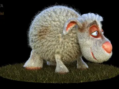 Sheep Dog for production render in Maya 2018 Arnold 3D model