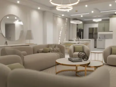 Interior Design of a Apartment in a Minimal Neo-Classical Style 3D model