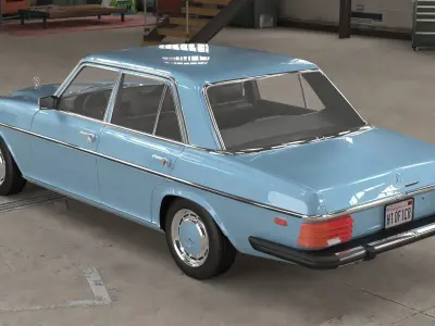 1968-1975 model Mercedes Benz W114 sedan car  3D model
