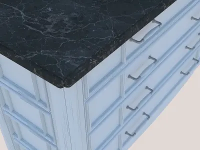 Dresser Classic Free low-poly 3D model