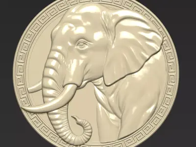 Elephant Pendant A67 3D print model