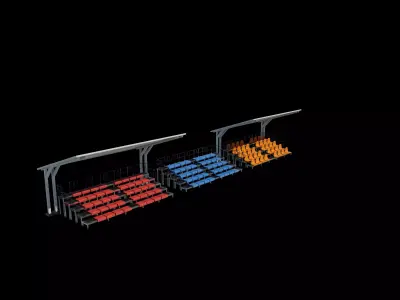 bleacher module 3D model