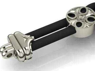 Bracelet with Skull 3D print model