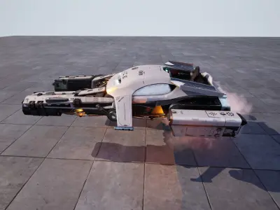 Hovercar police vehicle Sci-fi 3D 3D model