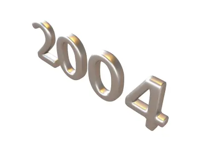 Year Number 2004 v1 003 Low-poly 3D model