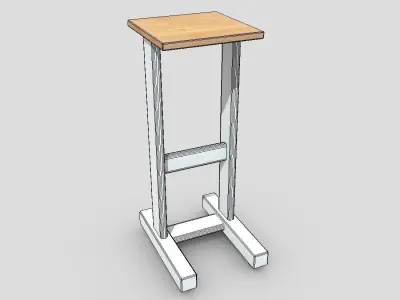 CC0 - Stool 11 Free low-poly 3D model