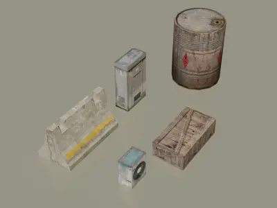 Assets pack Low-poly 3D model