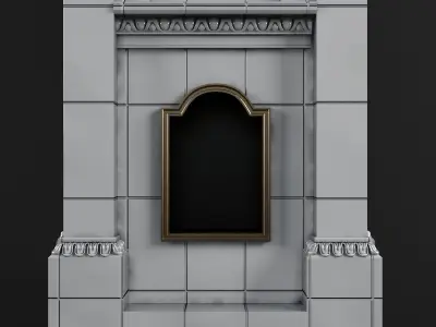 Majolica stove 3D model