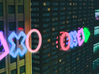 12 Low Poly Downtown Sky Scrapers Low-poly 3D model