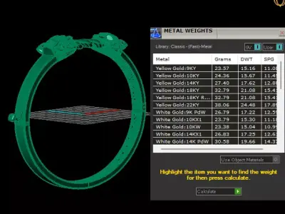 Geometric Link Gold Bracelet 3D print model