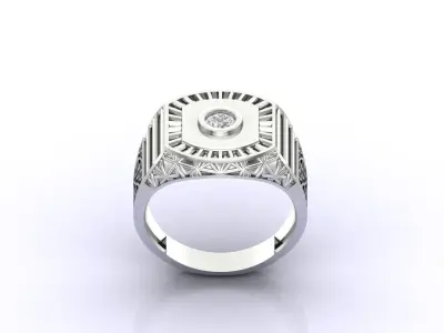 Print Ready STL 3DM  Gents Rings Diamond Men Ring  3D print model