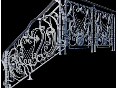 staircase forging free style 3D model