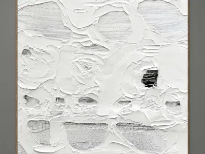 Plaster two square photo frames 53 Low-poly 3D model