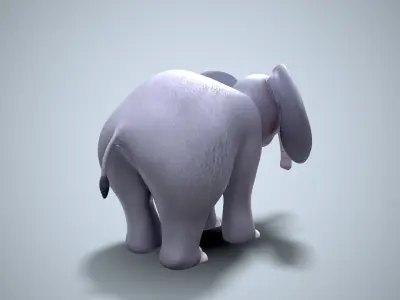 cartoon elephant Low-poly 3D model order