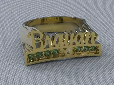 Brayan Name Ring Free 3D print model