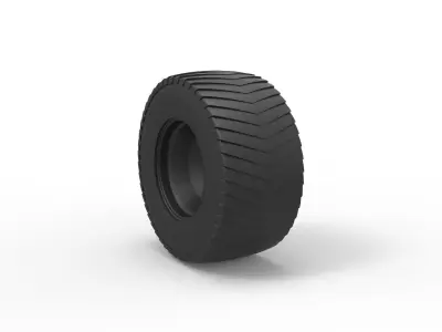 Rear wheel from Pulling tractor 3D print model