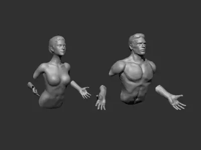 Couple Wall Sculpture 3D print model