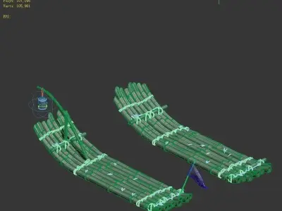 Game Transportation - Wood 3D model