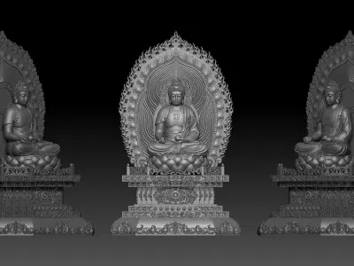 Amitabha Buddha  3D print model