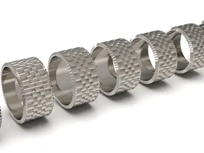 Wedding ring width 12 mm 3D print model