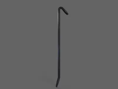 PBR Crowbar V2Black Low-poly 3D model