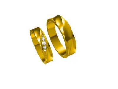 couple band ring for sale 3D print model