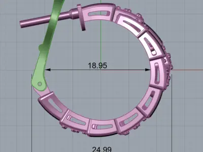 Bvlgari Snake Serpenti Earrings 3D print model 3D print model