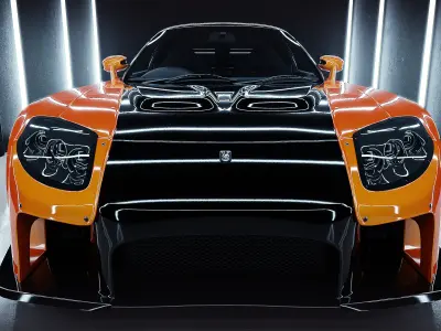 Mazda RX-7 VEILSIDE Low-poly 3D model