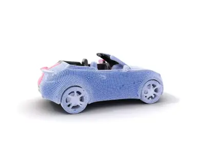 Vibrant Pink Convertible model pack Low-poly 3D model