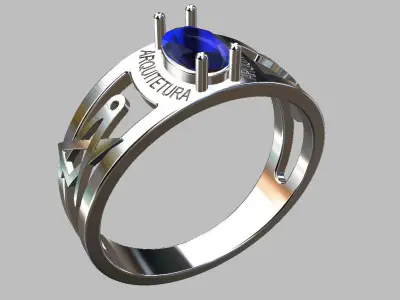 Engineering Graduation Ring 3D print model