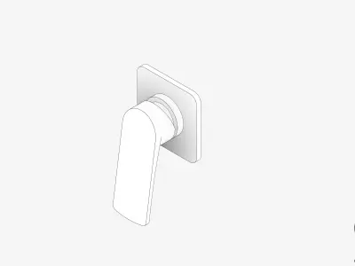 Wall Mixer Tap - Luxury - Mako Low-poly 3D model