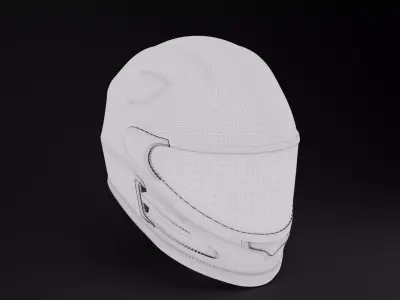 Base Mesh Helmet Full Face 3D Model 3D model