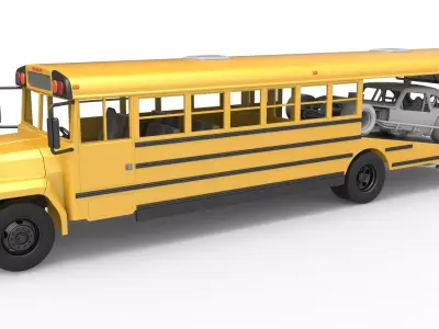 Vintage Transporter truck for Race car Version 6 Scale 1 to 25 3D print model