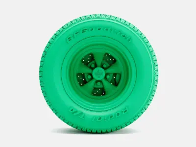 15x10 Cragar SS Wheel BFGoodrich Radial TA Tire 3D print model