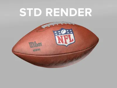 american football ball Low-poly 3D model purchase