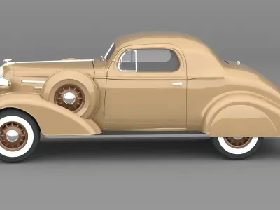 1936 Chevrolet Master De Luxe sport Coupe 3D model