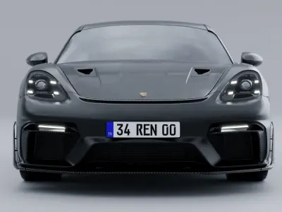 Porsche Cayman GT4 RS 3D Blender File Textured 3D model