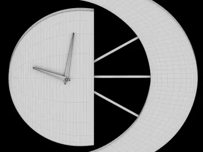 Lunar wall clock 3D model
