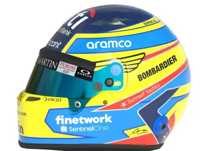 F1 Aston Martin Helmets 2023 3D model