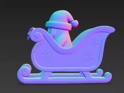 Santa Sleigh Mini 3D print model