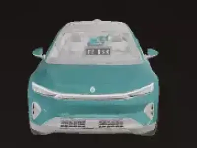 Stylized Electric car Low-poly 3D model