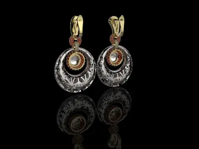 M EARRINGS N7 3D print model