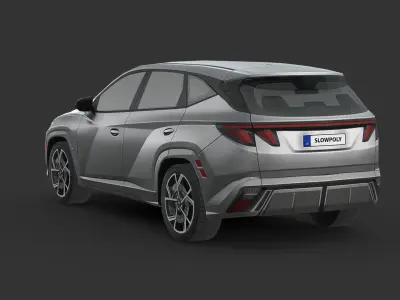 Hyundai Tucson N-Line 2024 Low-poly 3D model