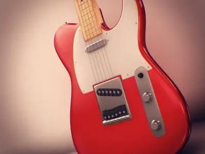 Guitar electric 3D model