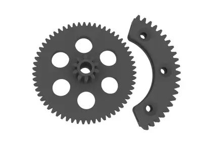 VAG Throttle Gear Repair Kit 3D print model