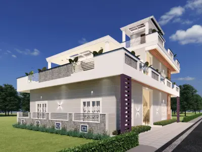 Architecture Moderen Home Concpet 3D model purchase