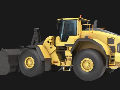 Wheel Loader Mining Truck 02 All PBR Unity UE Textures Low-poly 3D model