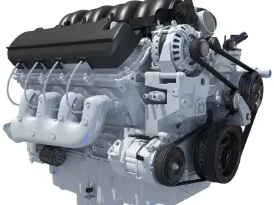 V8 Car Engine 2020 3D model