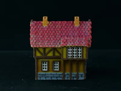 Medieval House 28 3D print model 3D model